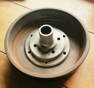 Output flange and brake drum